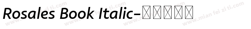 Rosales Book Italic字体转换
